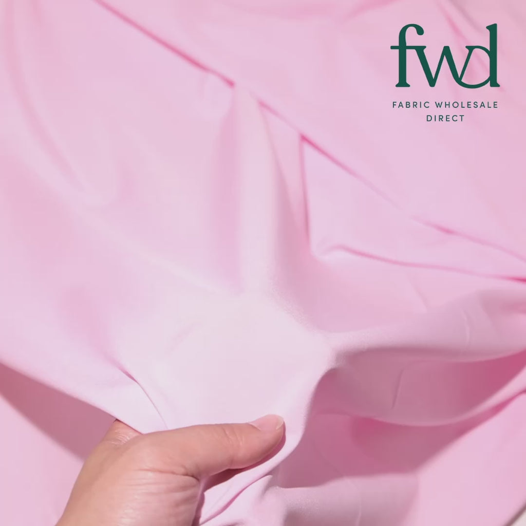 Stretch Polyester Tissue Faille Pink Fabric Video|SV582292