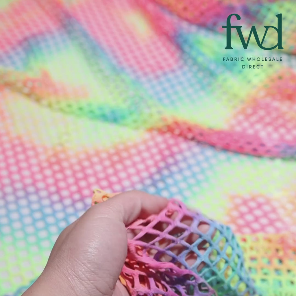 Cabaret Stretch Mesh Multi Color Fabric Video|SV577931