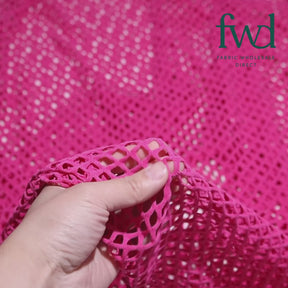 Cabaret Stretch Mesh Fuchsia Fabric Video|SV575433
