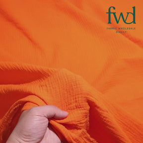 Double Cotton Gauze Orange Fabric Video|SV582458
