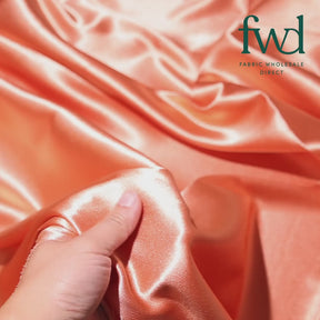 Classic Spun Yarn Polyester Crepe Back Satin Peach Fabric Video|SV582162