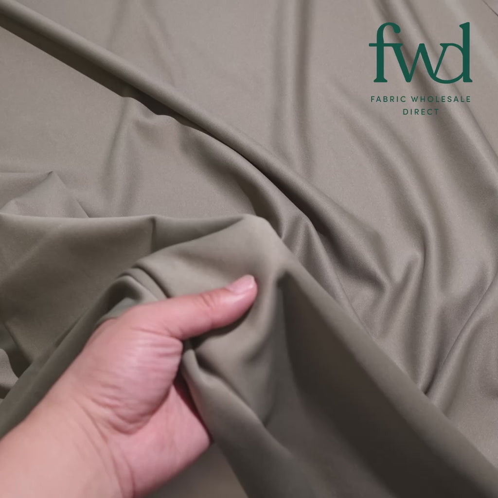 Scuba Double Knit Fabric Sage Video|SV582822