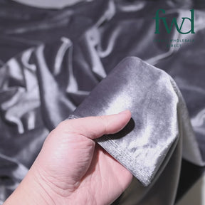 Stretch Velvet Silver Fabric Video|SV571485