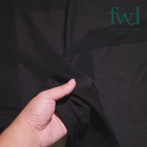 Polyester Crinkle Georgette Black Fabric Video|SV582319
