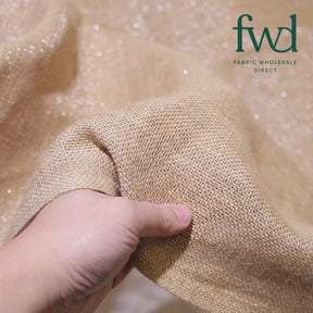 8.25 oz Metallic Jute Lurex Burlap (60/61 Inch) Silver Fabric Video|SV581056