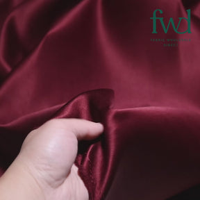 Matte Satin (Peau de Soie) Wine Fabric Video|SV574487