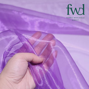 Princess Polyester Bridal Organza Fabric Purple Video|SV581774