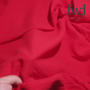 Double Cotton Gauze Red Fabric Video|SV582465