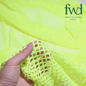 Cabaret Stretch Mesh Neon Yellow Fabric Video|SV577623