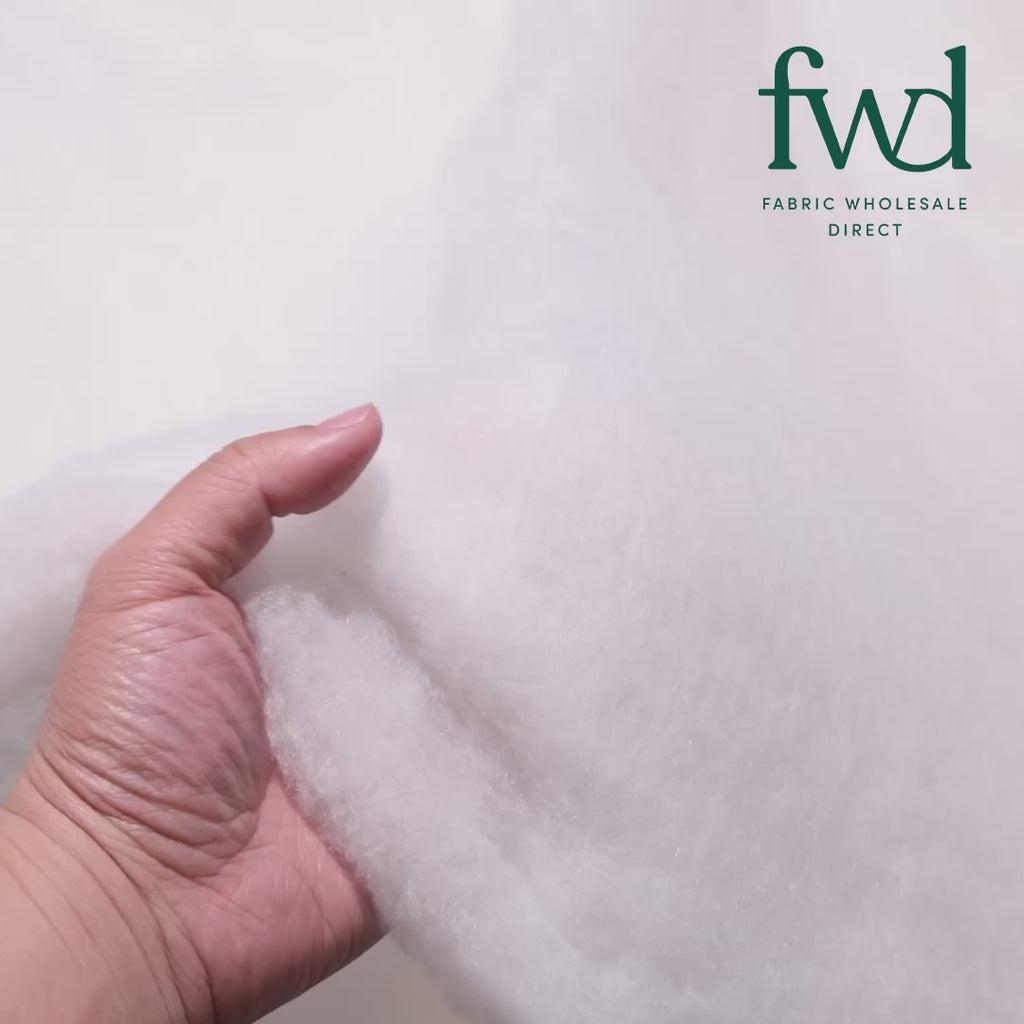 Extra Wide Polyester High Loft Batting - 3.5 Oz (88 Inch) Fabric White Video|SV582925
