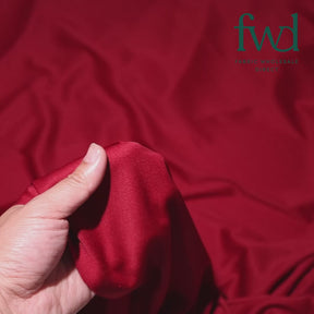 Polyester Interlock Knit Lining Burgundy Fabric Video|SV574600