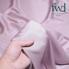 Shiny Striped Crinkle Crepe Satin Mauve Fabric Video|SV581549