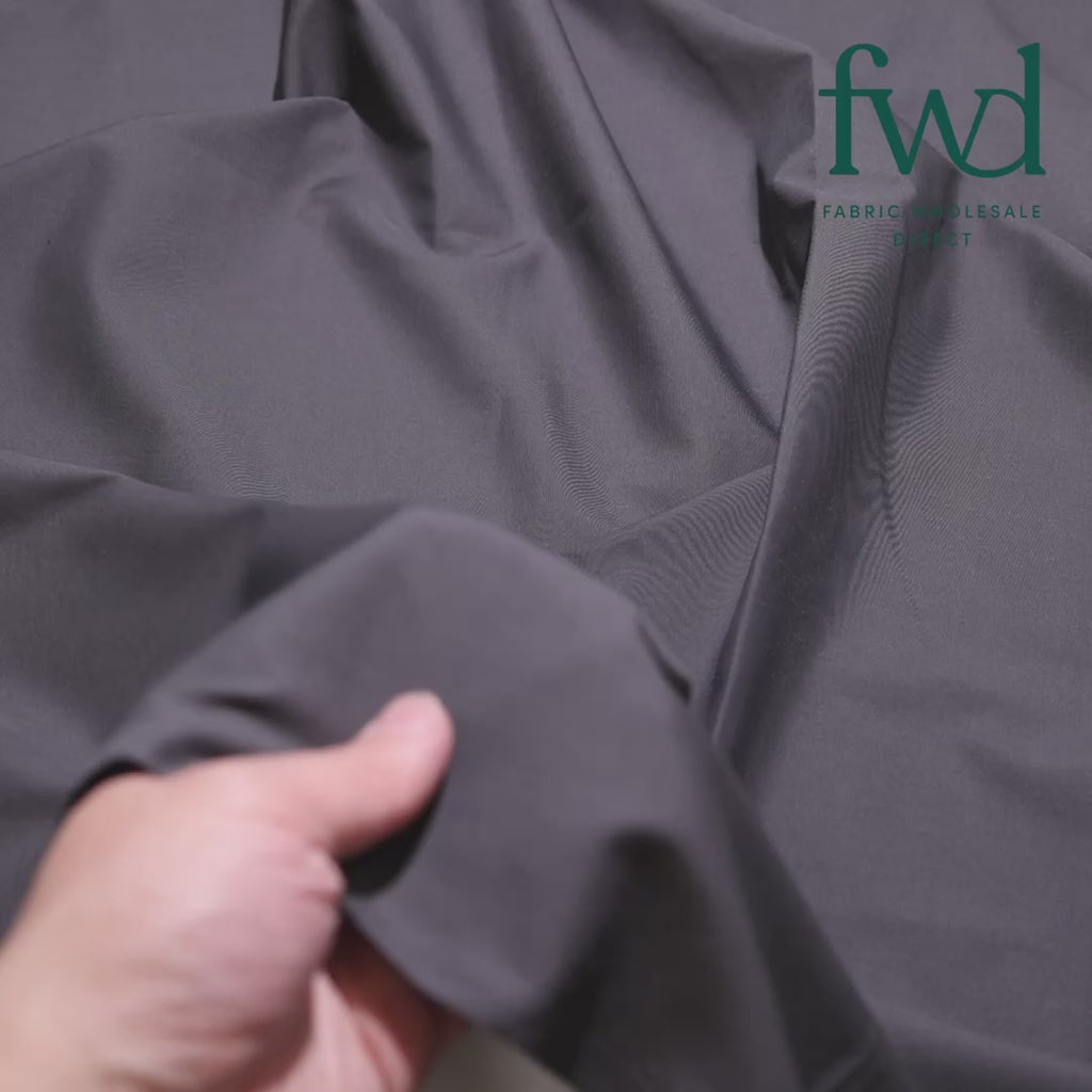 Cotton Polyester Broadcloth (44/45 Inch) Grey Fabric Video|SV571564