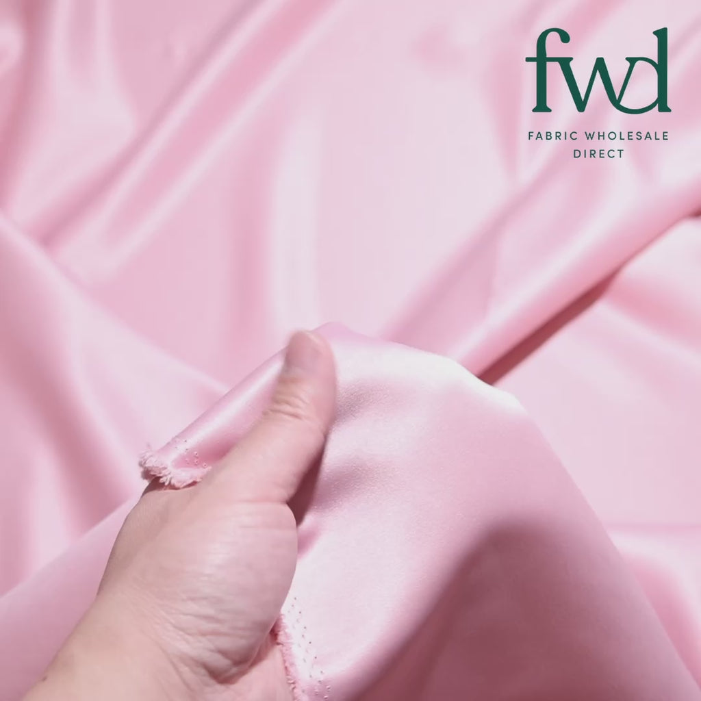 Matte Satin (Peau de Soie) Blush Fabric Video|SV576617