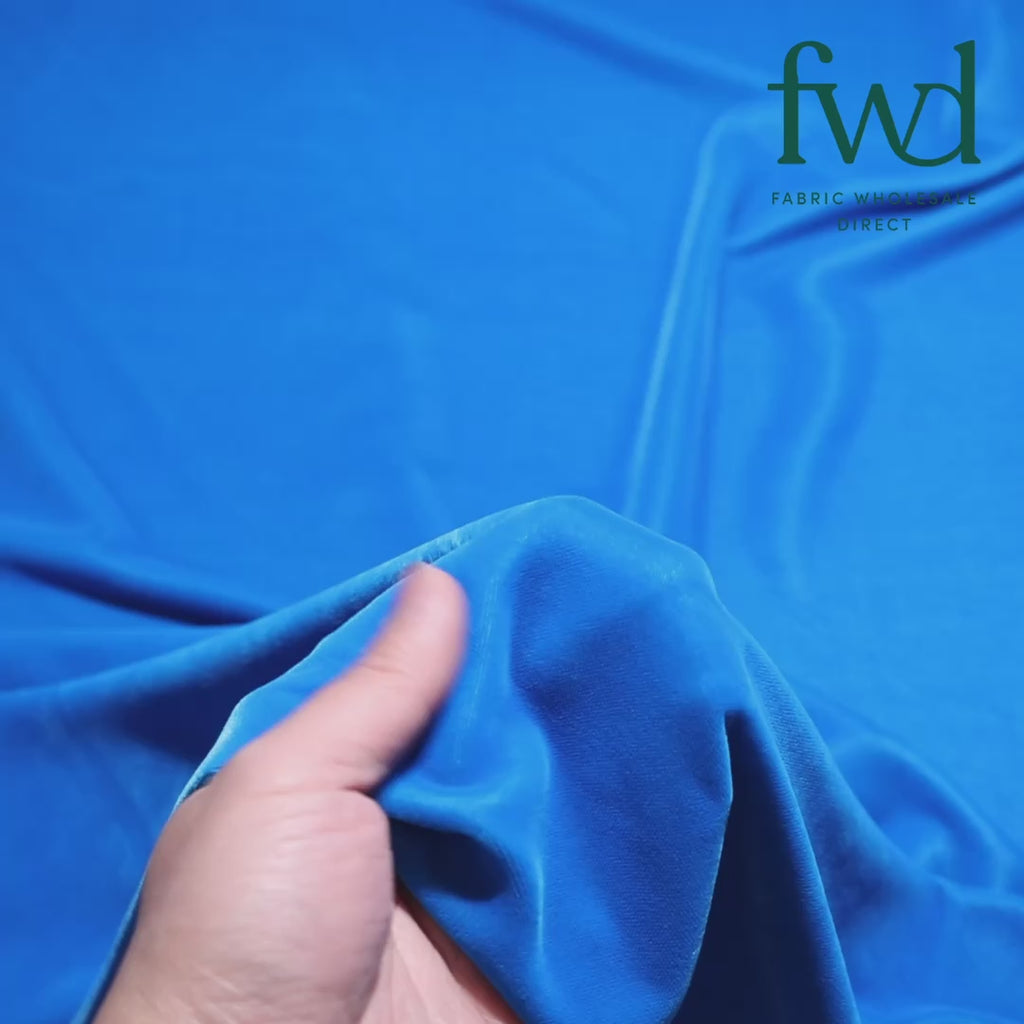 Micro Velvet Fabric Turquoise Video|SV571521