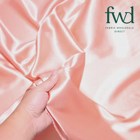 Stretch Charmeuse Satin Peach Fabric Video|SV575771