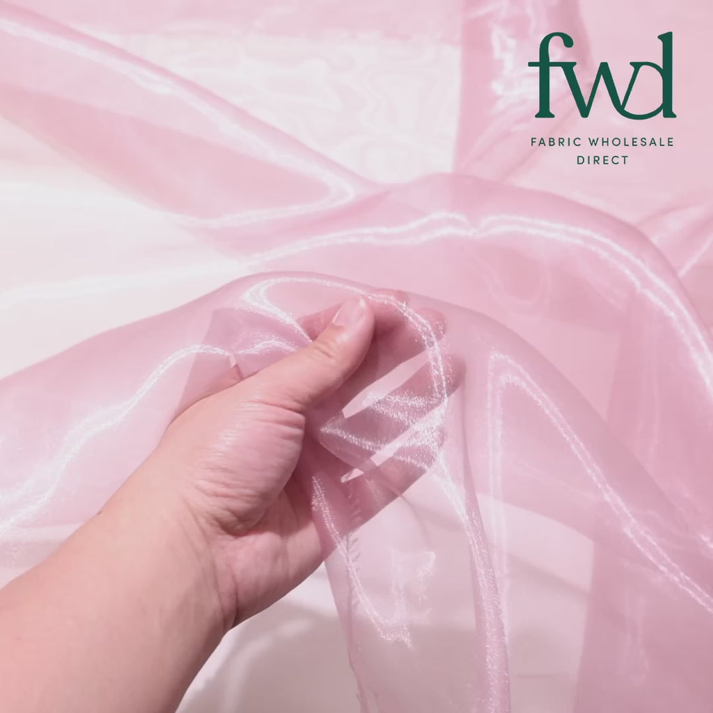 Princess Polyester Bridal Organza Fabric Blush Video|SV582073