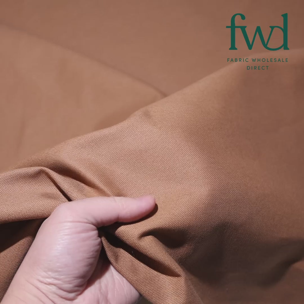 10 oz Cotton Duck Canvas (58/60 Inch) Nutmeg Fabric Video|SV577216