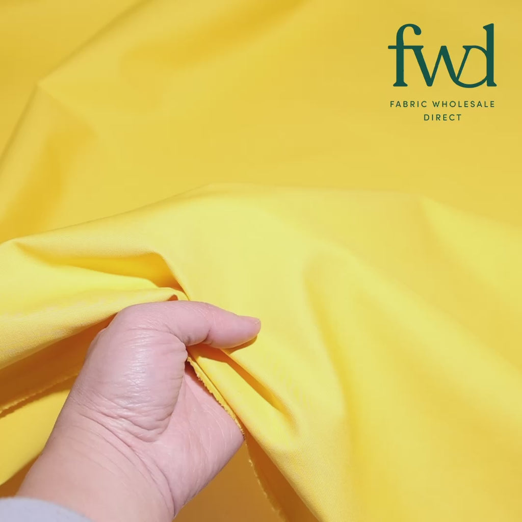 Poly Cotton Twill Sunflower Gold Fabric Video|SV581084