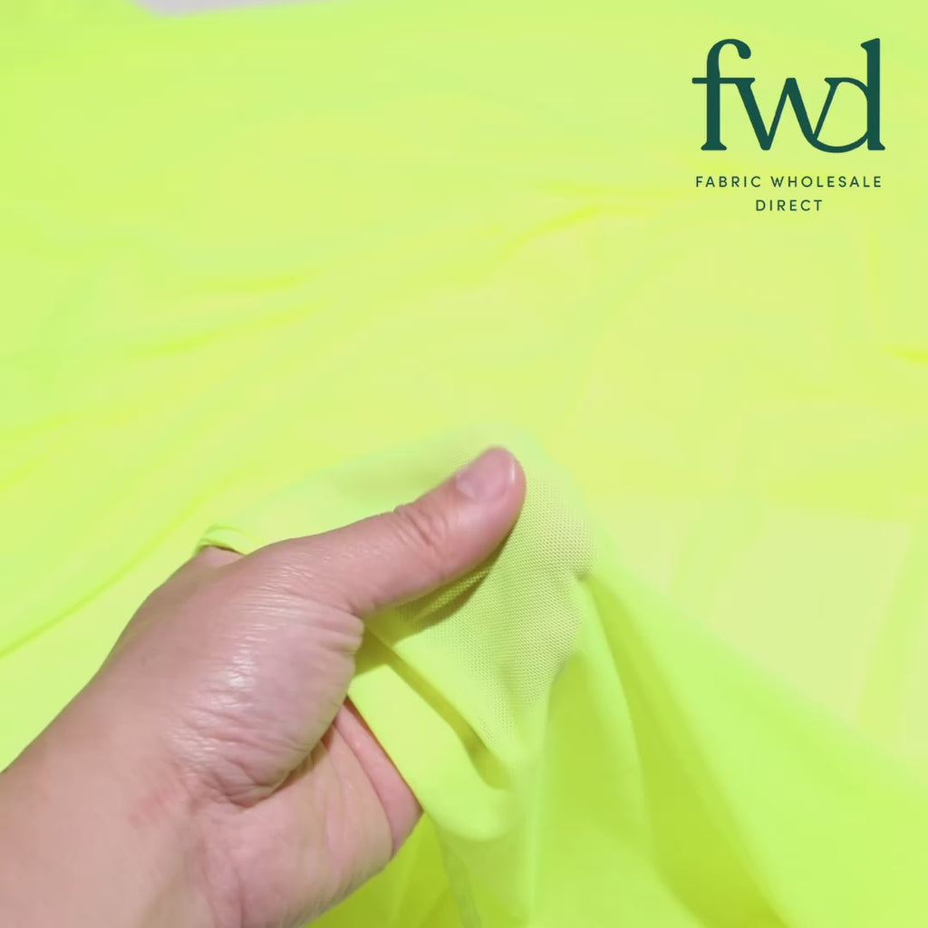 Power Mesh Neon Yellow Fabric Video|SV578256