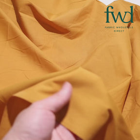 Cotton Polyester Broadcloth (58/60 Inch) Dark Gold Fabric Video|SV573827