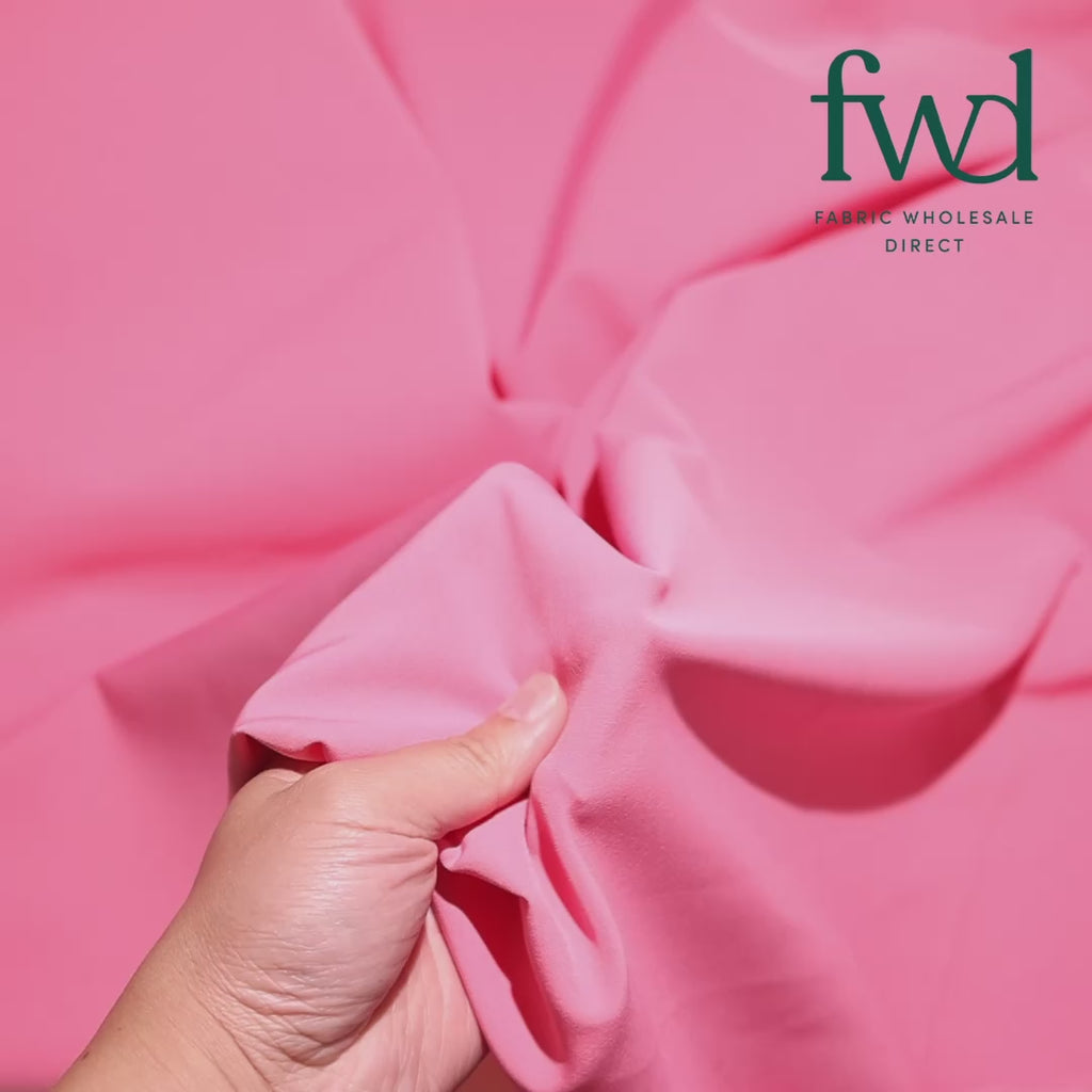 Polyester Crinkle Pebble Moss Crepe Coral Fabric Video|SV582335