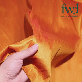 Heavyweight Polyester Dupioni Fabric Burnt Orange Video|SV583055