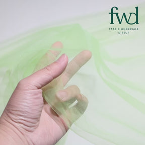 Polyester Tulle (54 Inch) Fabric Lime Green Video|SV581701