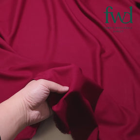 Rayon Challis Fabric Burgundy Video|SV582861