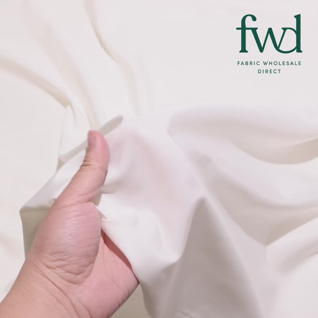 Silky Polyester Pongee Fabric Off White Video|SV582873