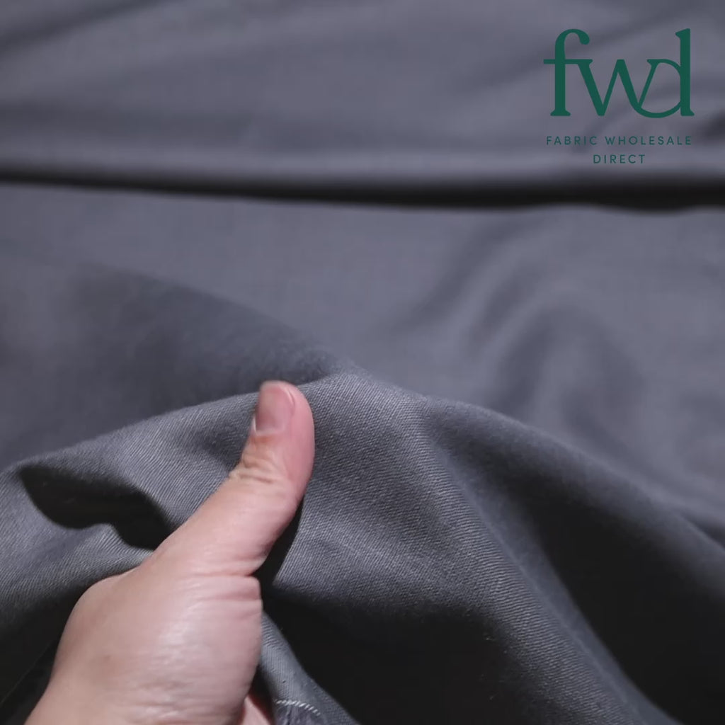 Yorkshire 6.7 oz Natural Linen Fabric Charcoal Grey Video|SV574918