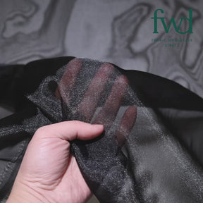 Crystal Organza (59/60 Inch) Black Fabric Video|SV571282