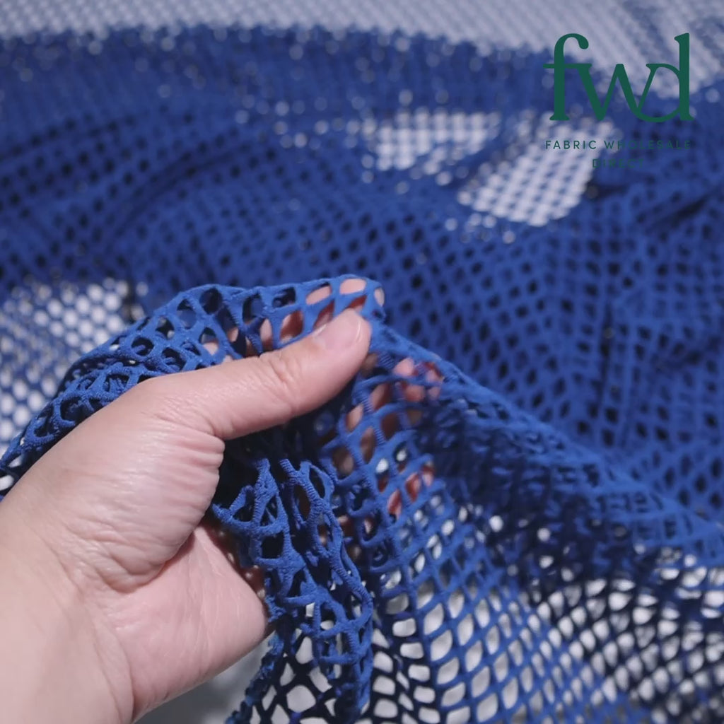 Cabaret Stretch Mesh Royal Blue Fabric Video|SV570319