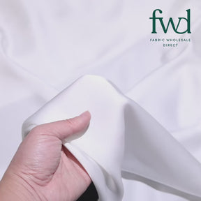 Polyester Double Face Satin Off White Fabric Video|SV581595