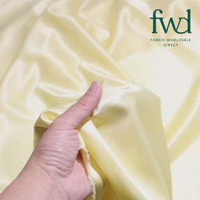 Premium Filament Yarn Polyester Crepe Back Satin Light Yellow Fabric Video|SV571292