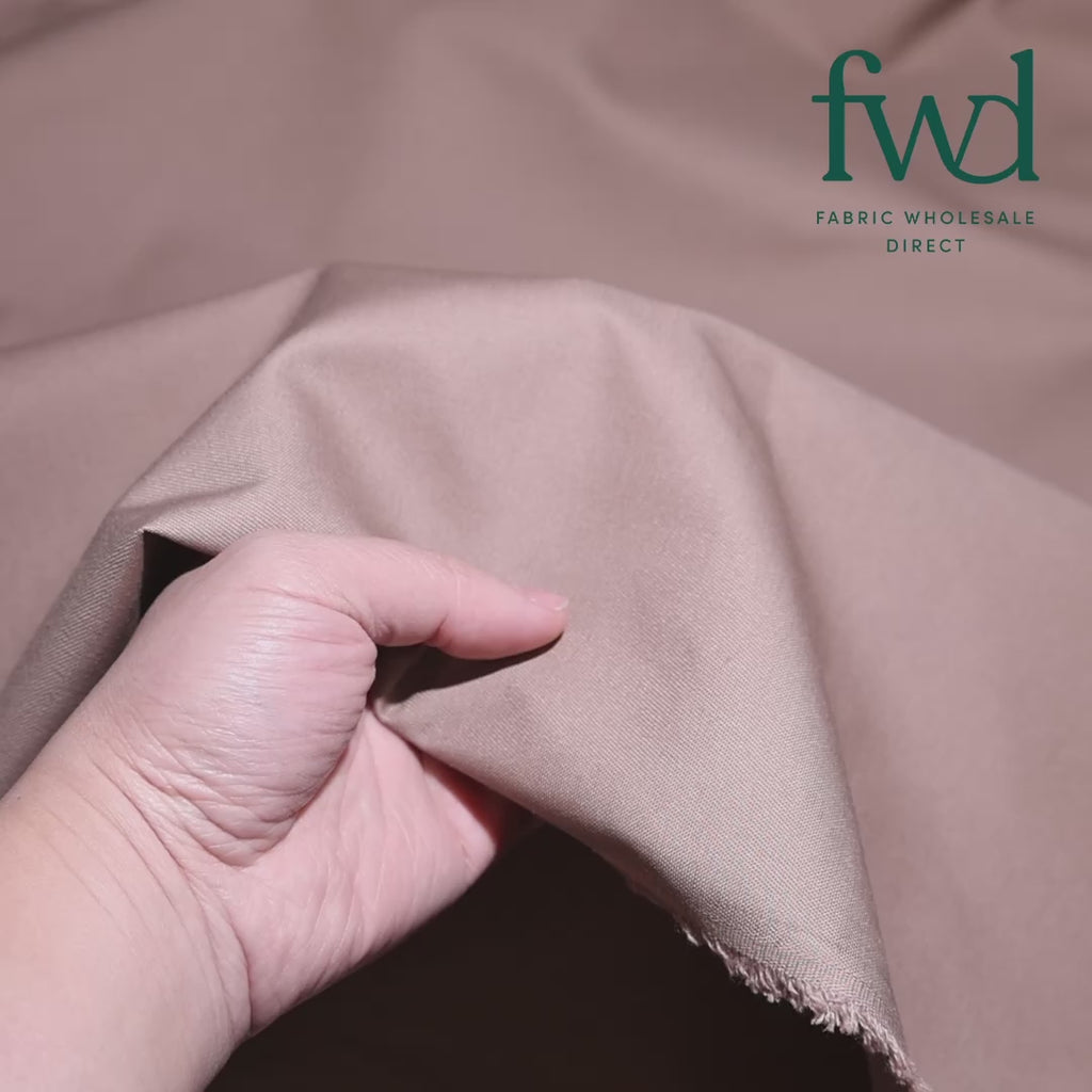 Poly Cotton Twill Khaki Fabric Video|SV580390