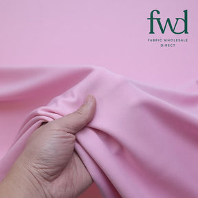 Stretch Crepe Scuba Double Knit Pink Fabric Video|SV577174