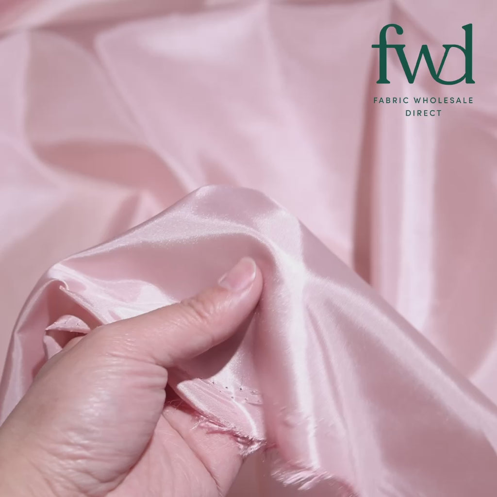Polyester China Silk Lining (58/60 Inch) Blush Fabric Video|SV576835