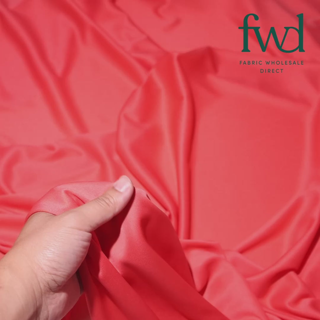 Polyester Interlock Knit Lining Coral Fabric Video|SV574598
