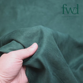 Suede Scuba Double Knit Hunter Green Fabric Video|SV581338