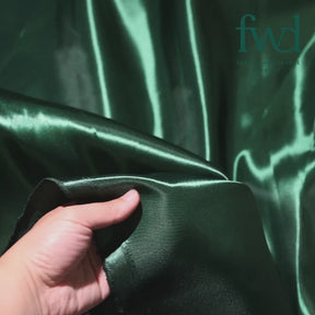 Bridal Satin Hunter Green Fabric Video|SV578952