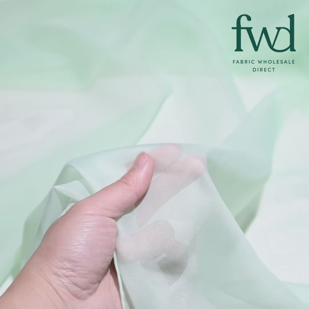 Sheer Voile (118 Inch) Aqua Green Fabric Video|SV570959