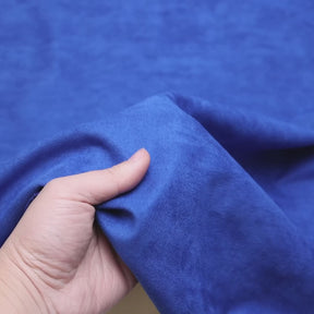 Suede Scuba Double Knit Royal Blue Fabric Video|SV581344