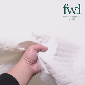 Double Faced Quilted Cotton Broadcloth with Batting White Video|SV582703