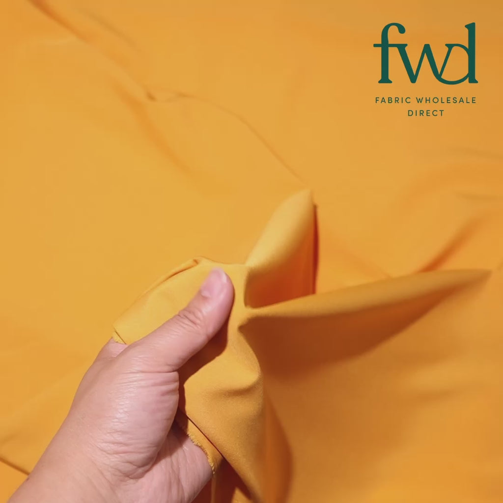 Stretch Polyester Tissue Faille Gold Fabric Video|SV582300