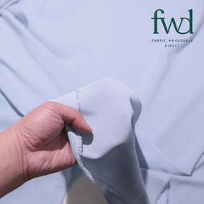Stretch Polyester Tissue Faille Light Blue Fabric Video|SV582296