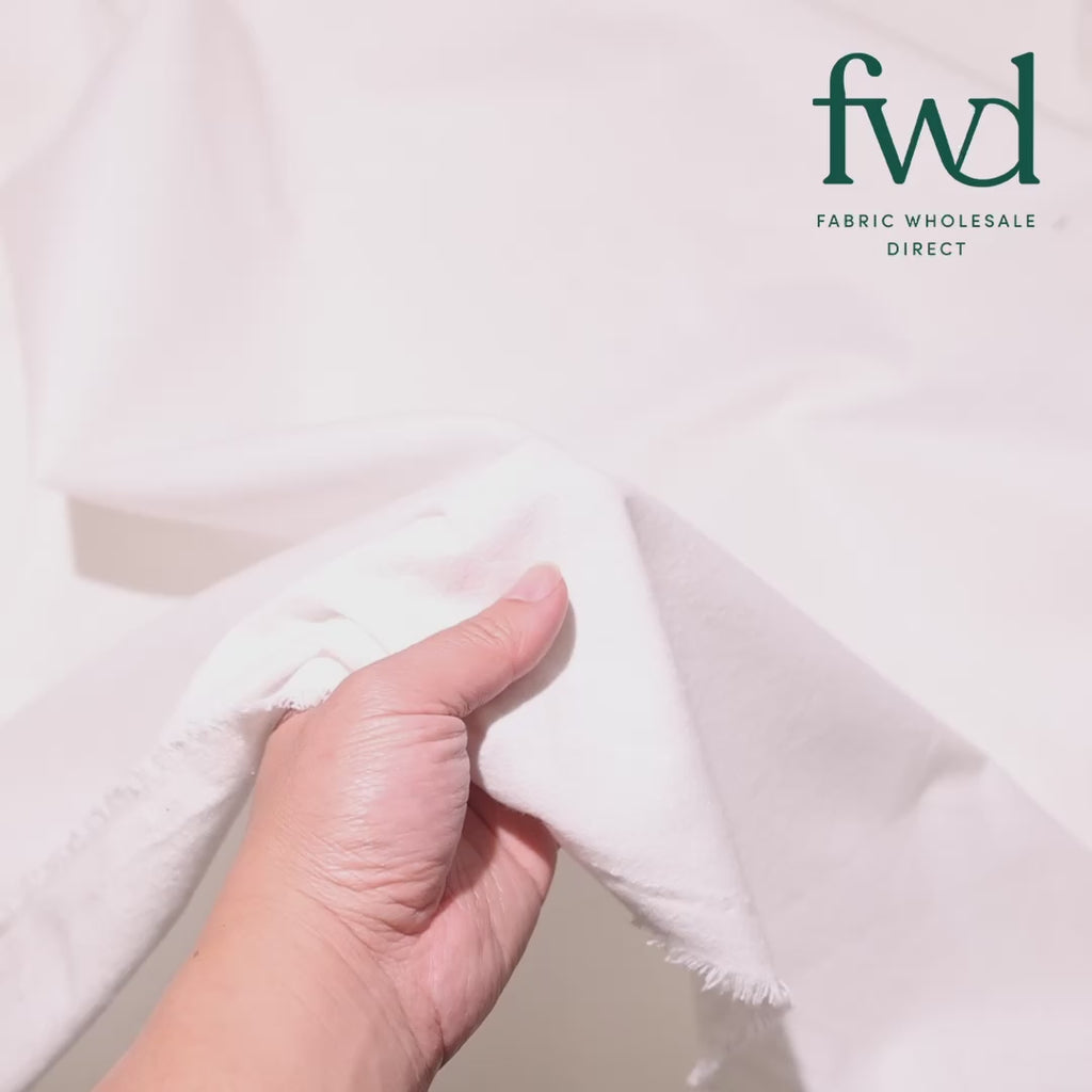 Cotton Flannel White Fabric Video|SV573551
