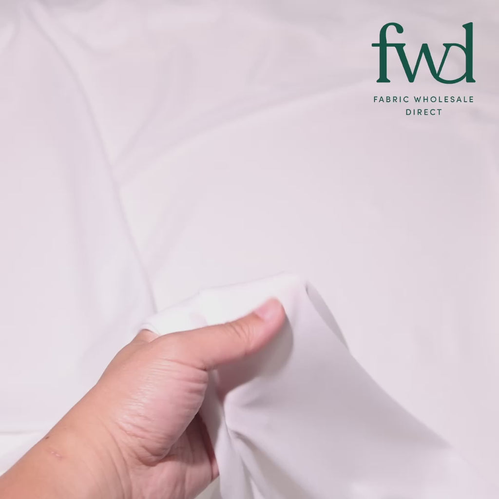 Polyester Interlock Knit Lining White Fabric Video|SV574587