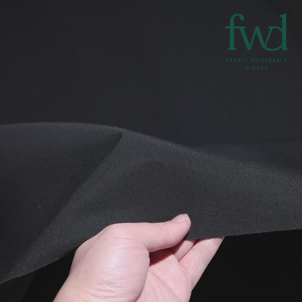 Ottertex® Outdoor Water-Repellant Fade-Resistant Acrylic Canvas (Stiff Finish, 10 Year Warranty) Black Fabric Video|SV581837