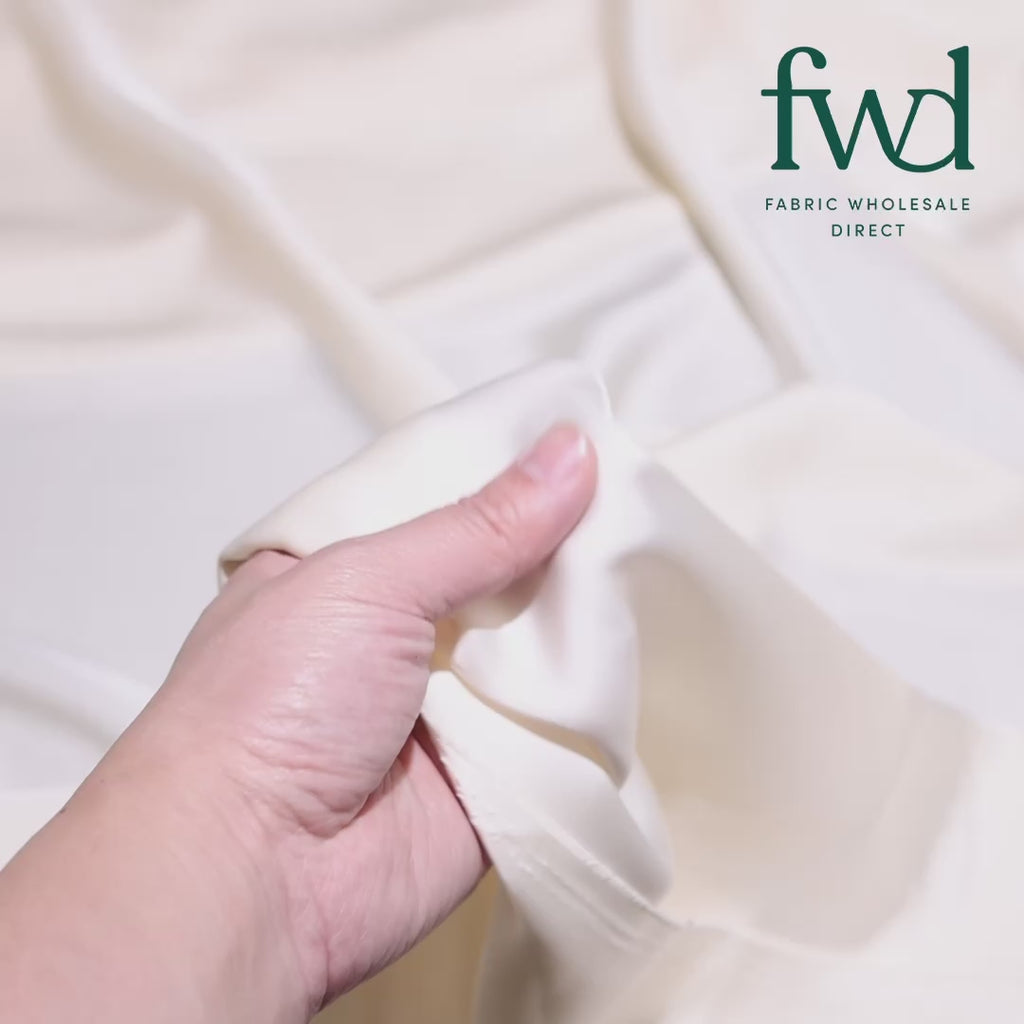 Polyester Double Face Satin Beige Fabric Video|SV581596